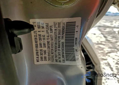 2012 Honda Civic Hybrid from USA, damaged, VIN JHMFB4F28CS008925
